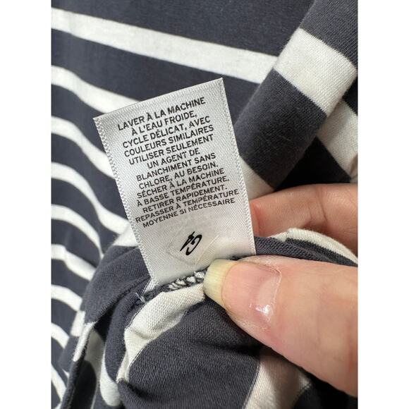 Abound Gray & White Stripe Sleeveless Mock Neck Bodysuit L - Picture 9 of 14